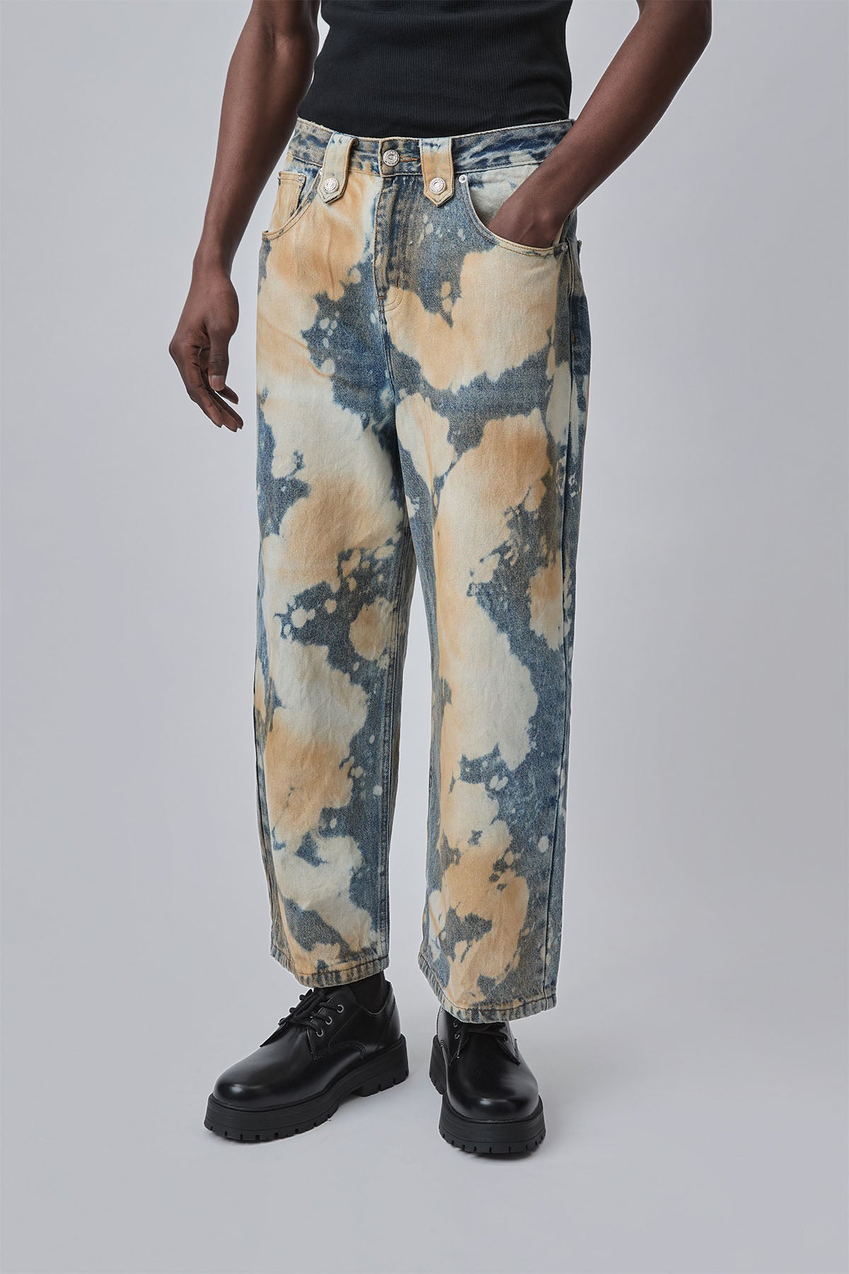 BLEACHED DENIM JEANS