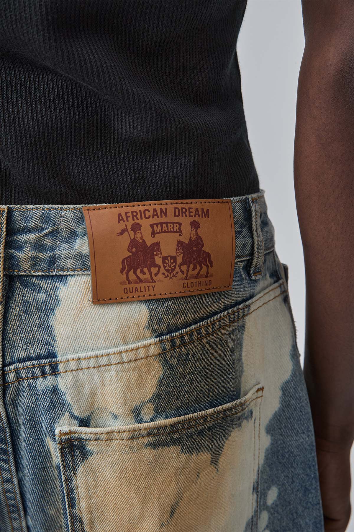BLEACHED DENIM JEANS