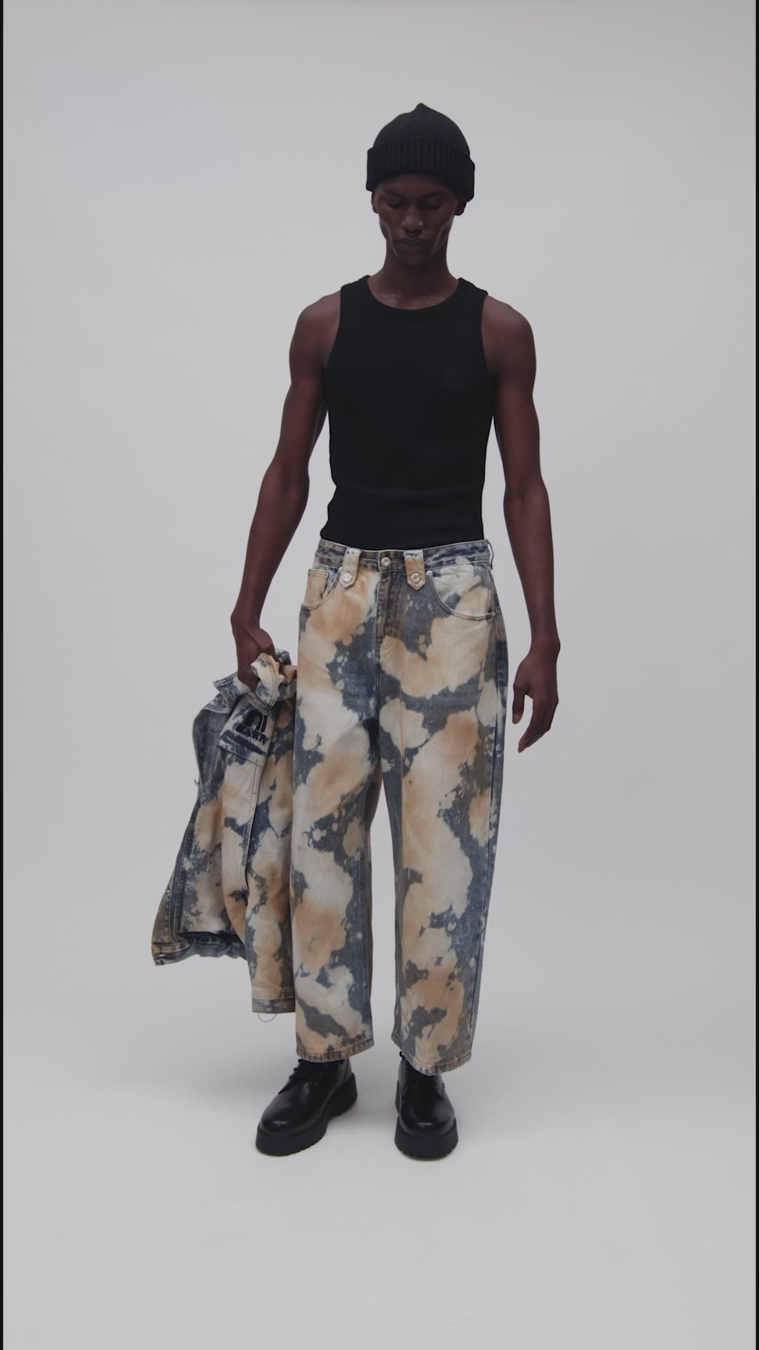 BLEACHED DENIM JEANS
